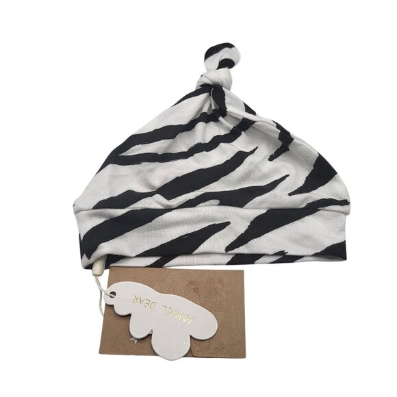 Angel Dear Other - ANGEL DEAR Baby 0-3M Knotted Caps Bundle of 4 Black White Gray Prints NWT